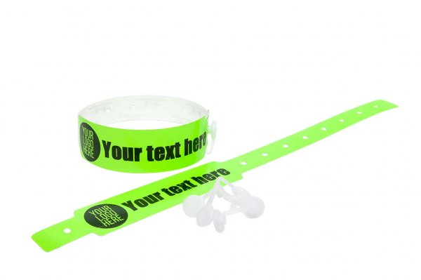 200 Printed Thermal Wristbands (Neon Green)