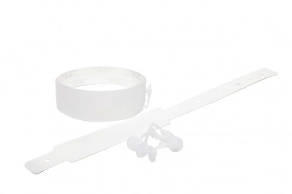 100 Plain Thermal Wristbands (White)