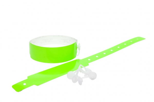 200 Plain Thermal Wristbands (Neon Green)