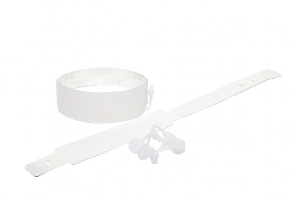 500 Plain Thermal Wristbands (White)