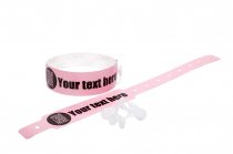 100 Printed Thermal Wristbands (Baby Pink)