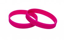 100 Pink Silicon Wristbands (PLAIN)
