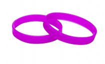 10 Violet Silicon Wristbands (PLAIN)