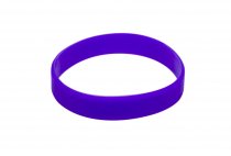 100 Purple Silicon Wristbands (PLAIN)