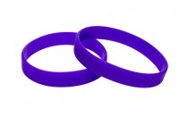 50 Purple Silicon Wristbands (PLAIN)