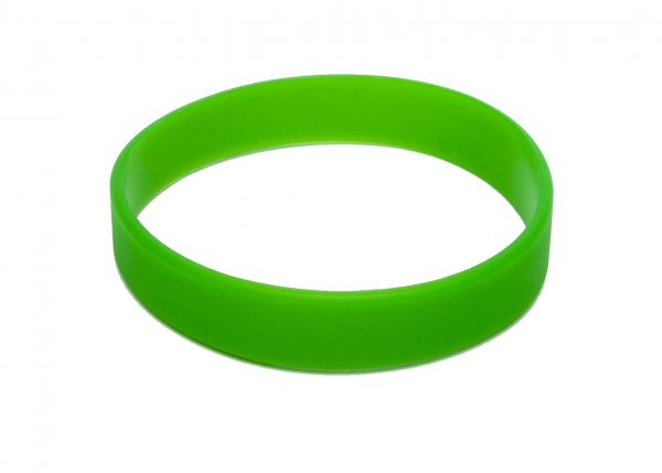 50 Green Silicon Wristbands (PLAIN)