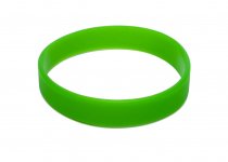 100 Green Silicon Wristbands (PLAIN)