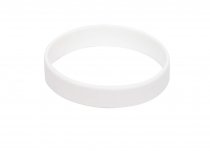 100 White Silicon Wristbands (PLAIN)