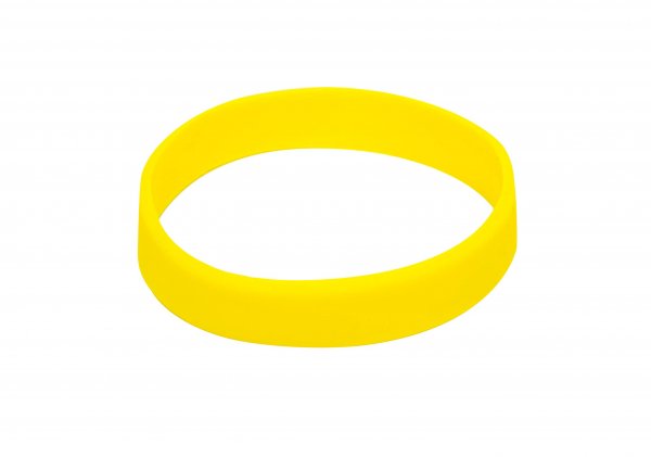 100 Yellow Silicon Wristbands (PLAIN)