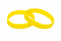 100 Yellow Silicon Wristbands (PLAIN)