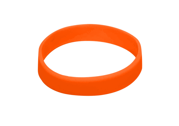 100 Orange Silicone Wristbands (PLAIN)
