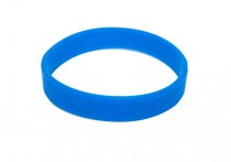 10 Sky Blue Silicon Wristbands (PLAIN)