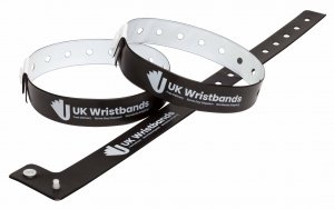 1000 Custom printed Black L Shaped Wristbands