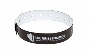 50 Custom printed Black L Shaped Wristbands