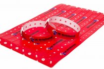 10000 Custom printed Red L Shaped Wristbands