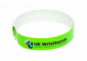 5000 Custom printed Neon Green L Shaped Wristbands