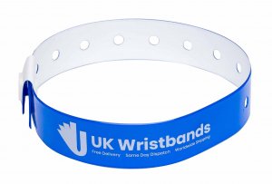 500 Custom printed Neon Blue L Shaped Wristbands