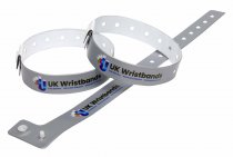 10000 Custom printed Silver L Shaped Wristbands