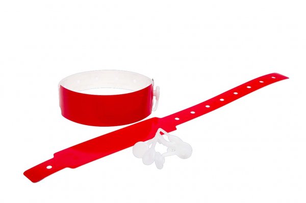 Plain Red Vinyl Wristbands