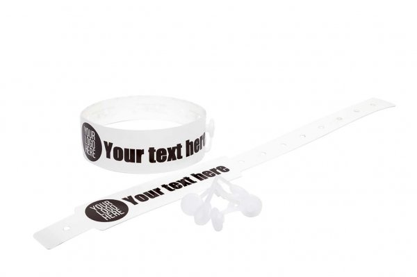 Custom Printed White Vinyl Wristbands