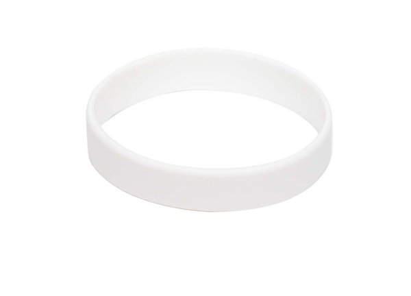 Plain White Silicon Wristbands
