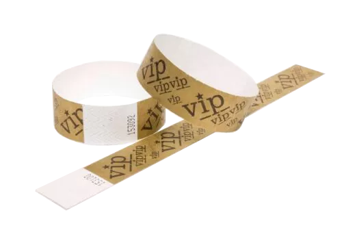 100 VIP Tyvek Wristbands