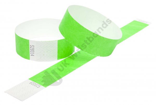 Clearance 1000 Neon Green Tyvek Wristbands