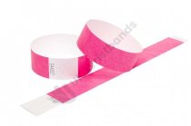 Clearance 100 Neon Pink Tyvek Wristbands 3/4"