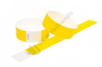 Clearance 100 Yellow Tyvek Wristbands 3/4"