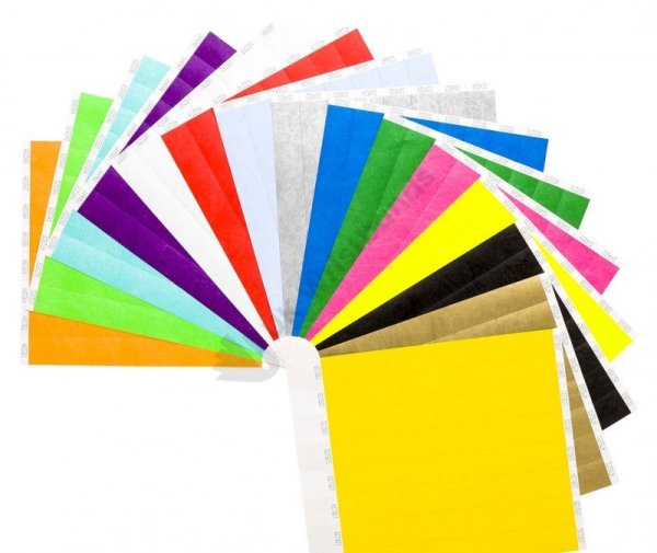 Custom Printed Mixed Tyvek Wristbands Pack With Variable Data