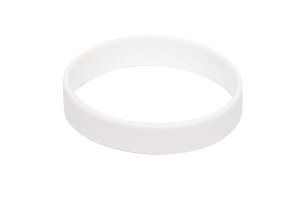 200 Custom Printed White Silicon Wristbands