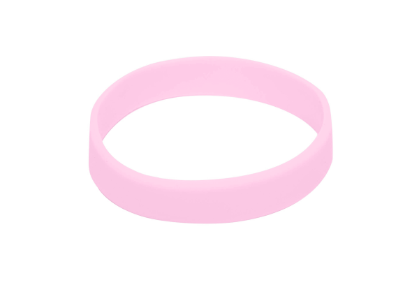 100 Embossed Baby Pink No Print Silicon Wristbands