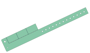 Plain Aqua L Shaped 3 Tabs Vinyl Wristbands