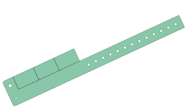 Plain Aqua L Shaped 3 Tabs Vinyl Wristbands