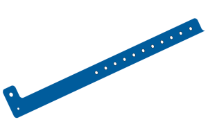 Plain Dark Blue L Shaped 19mm Vinyl Wristbands