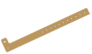Plain Gold Glitter L Shaped 19mm Vinyl Wristbands