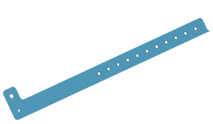 Plain Light Blue Glitter L Shaped 19mm Vinyl Wristbands