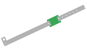 Plain Silver Glitter L Shaped PVC Colour Tag Vinyl Wristbands