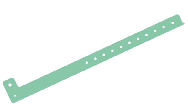 Custom printed Aqua L Shaped Express Vinyl