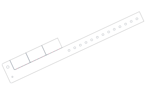 Plain White L Shaped 3 Tabs Vinyl Wristbands