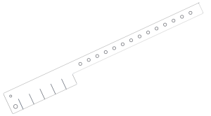 Custom Printed White L Shaped 5 Tabs Vinyl Wristbands