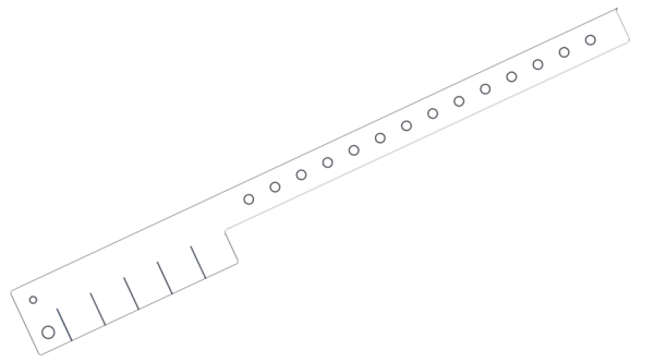 Custom Printed White L Shaped 5 Tabs Vinyl Wristbands