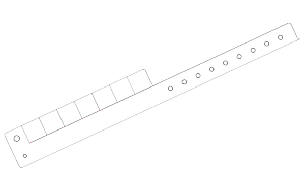 Custom Printed White L Shaped 7 Tabs Vinyl Wristbands