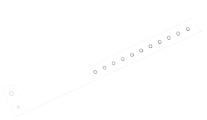 5000 Plain White L Shaped 19mm Vinyl Wristbands