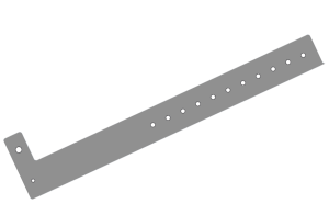 1000 Custom Printed Silver L Shaped 25mm Vinyl Wristbands