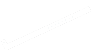 100 Custom Printed White L Shaped 16mm Vinyl Wristbands