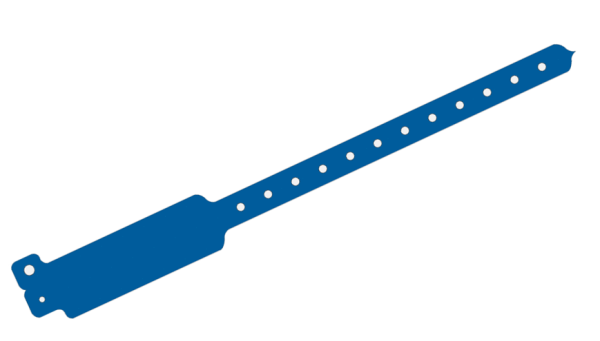 200 Plain Dark Blue WideFace L Shaped Vinyl Wristbands