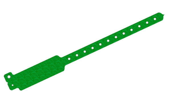 5000 Plain Dark Green Glitter WideFace L Shaped Vinyl Wristbands
