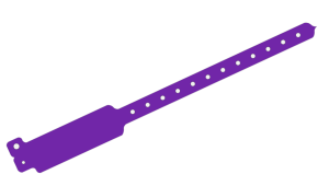 5000 Plain Purple WideFace L Shaped Vinyl Wristbands