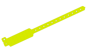 5000 Custom Printed Yellow Glitter WideFace L Shaped Vinyl Wristbands